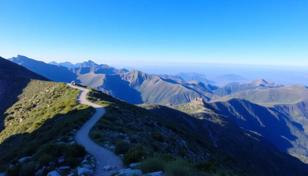 Image of a hiking trail in Taygetos Mountains