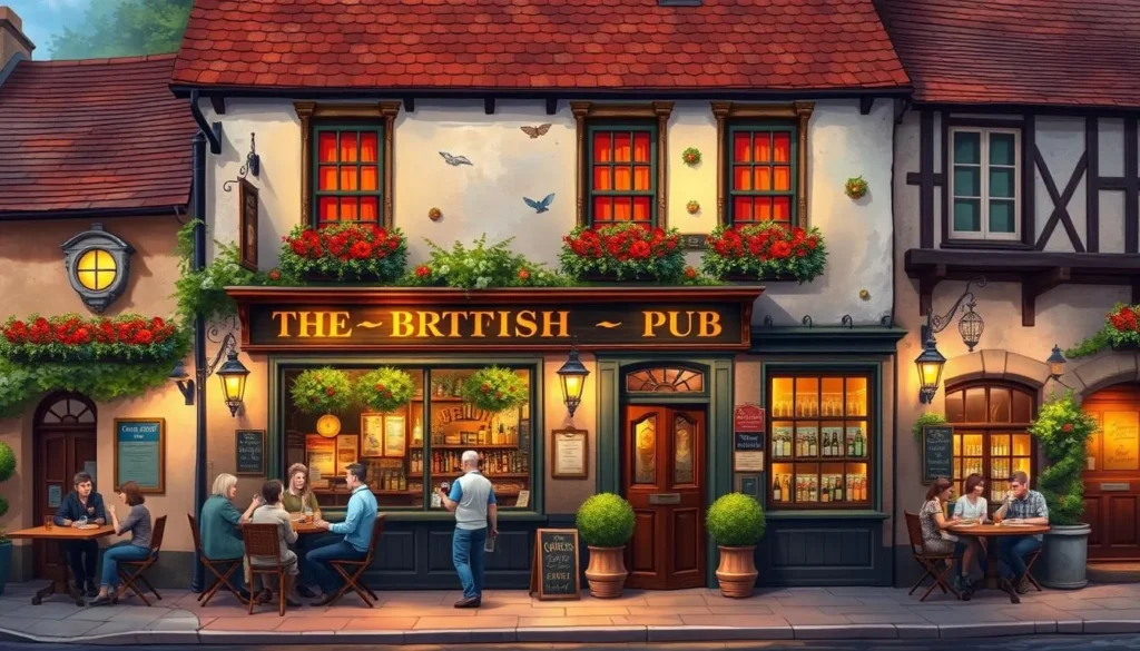 Image of a historic British pub