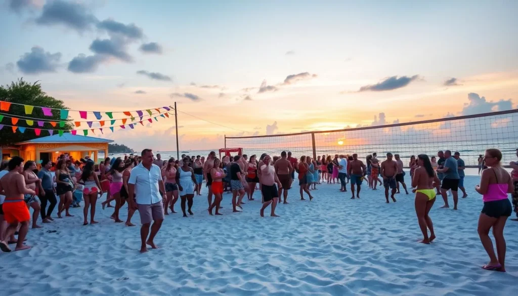 Image of a lively beach party in Boracay