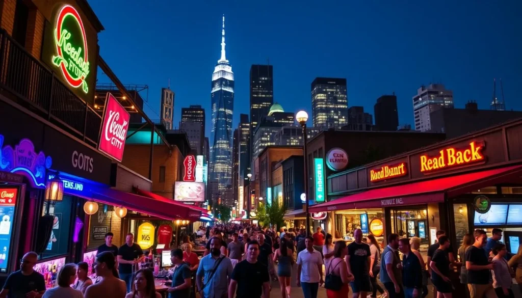 Image of a lively nightlife scene in Long Island City