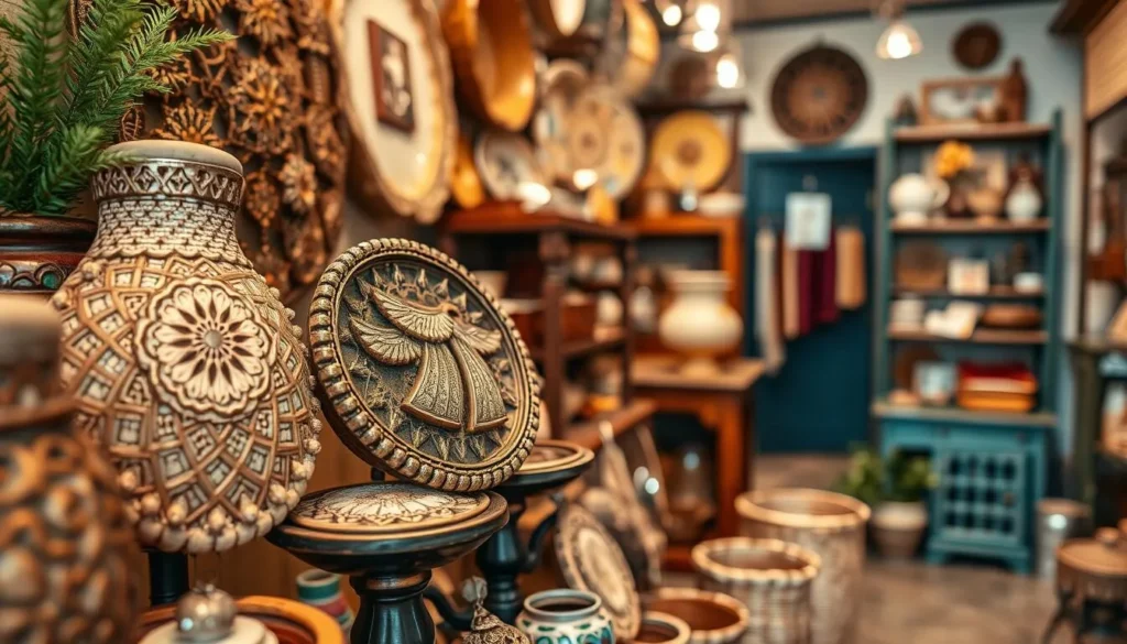 Image of a local artisan's work in a boutique shop