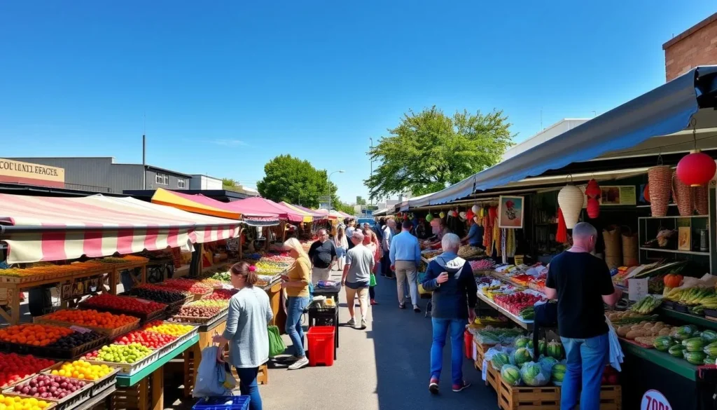 Image of a local market in Albany