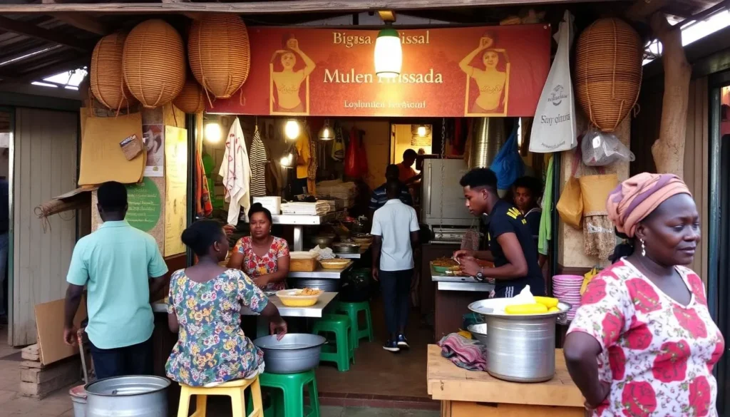 Image of a local restaurant or street food in Bissau, Guinea-Bissau