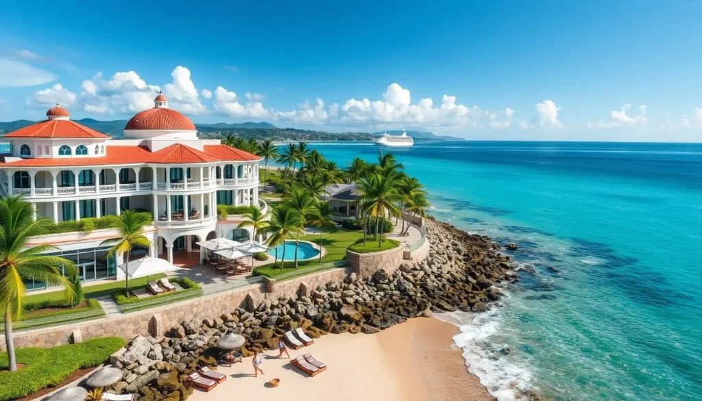 Image of a luxurious beachfront resort on the Sunshine Coast