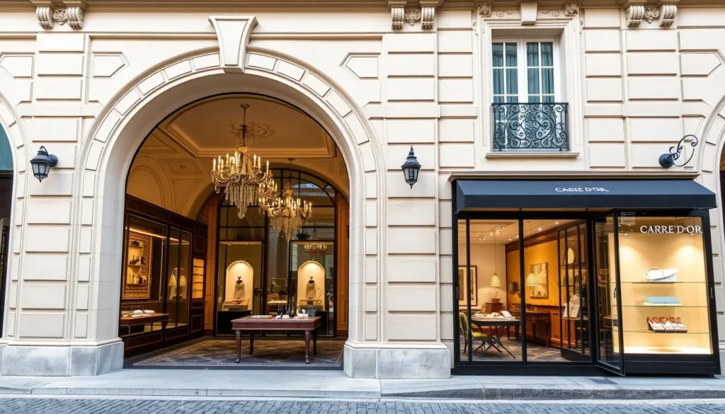 Image of a luxurious boutique in Carré d'Or