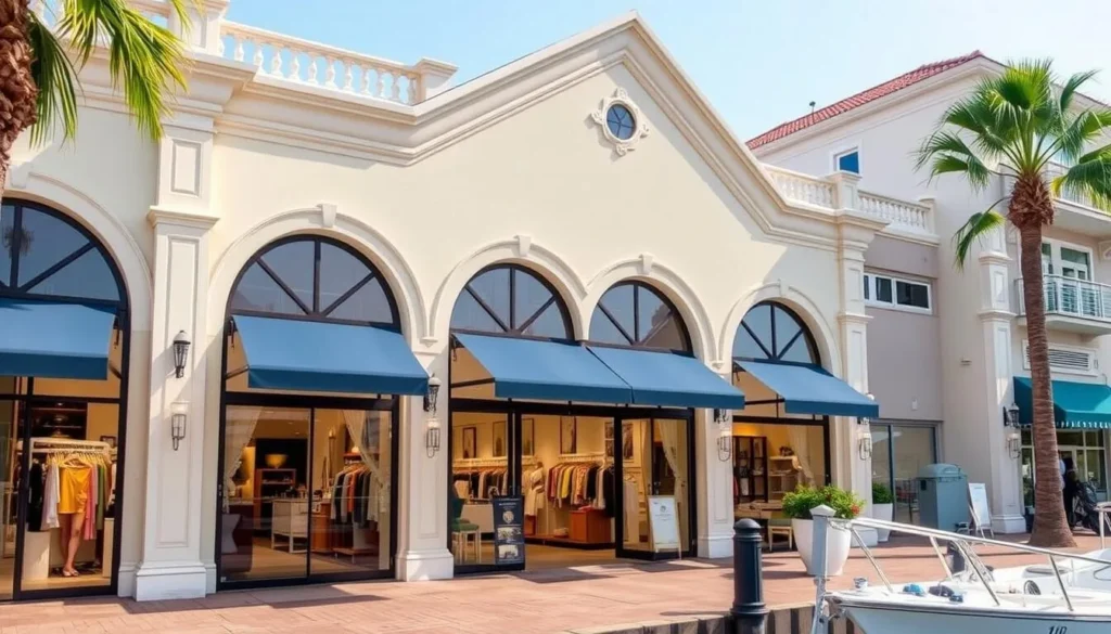 Image of a luxurious boutique store in Lido Marina Village
