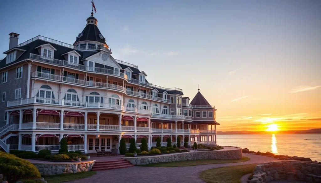 Image of a luxurious oceanfront hotel in York, Maine