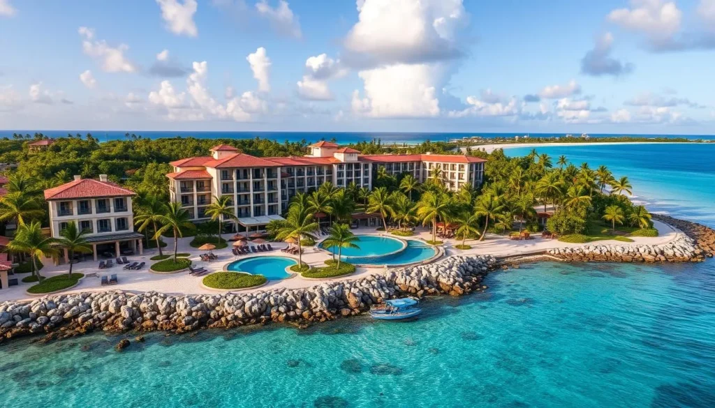 Image of a luxurious resort in Palm Beach, Aruba