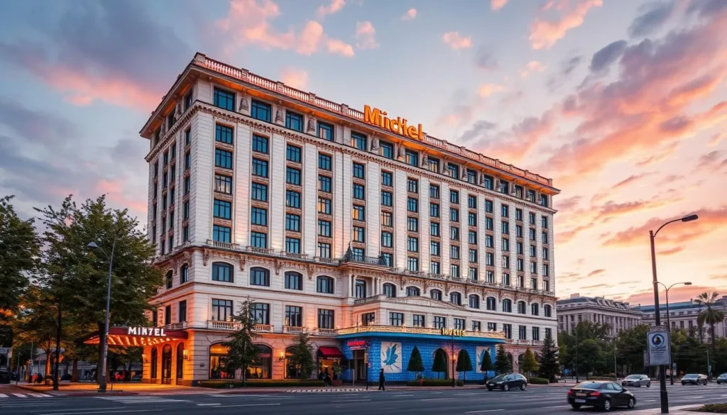 Image of a luxury hotel in downtown Minsk