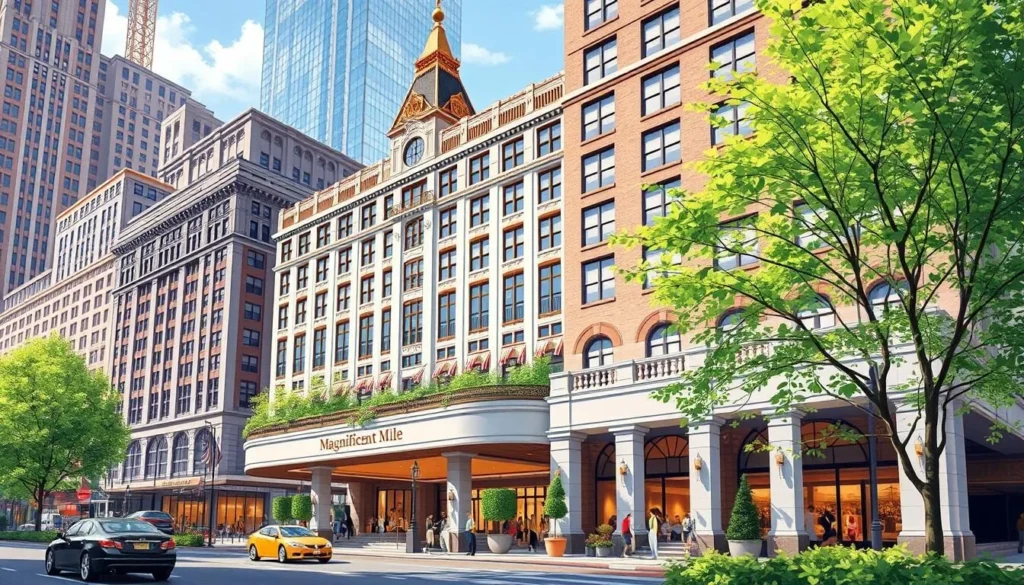 Image of a luxury hotel on Magnificent Mile
