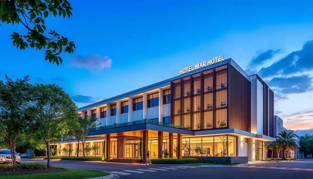 Image of a mid-range hotel in Cebu City with a modern design