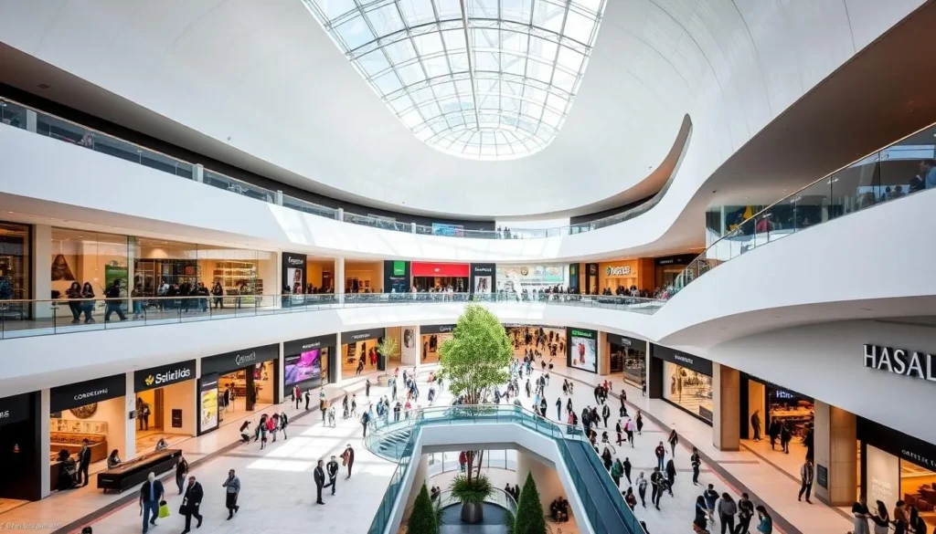 Image of a modern shopping mall in Brasília