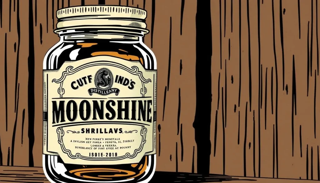 Image of a moonshine jar with a label at Sugarlands Distilling Company