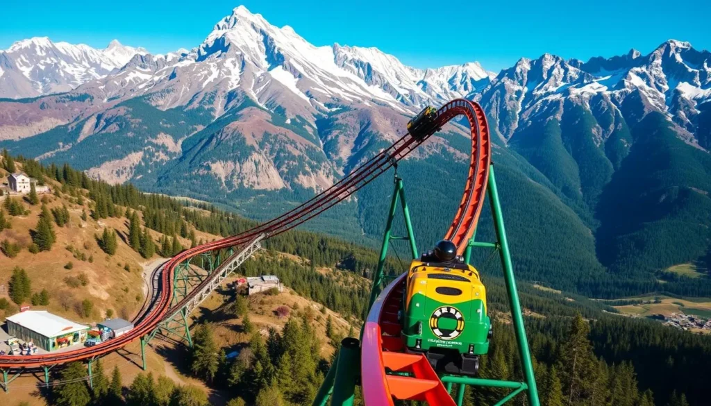 Image of a mountain coaster in action