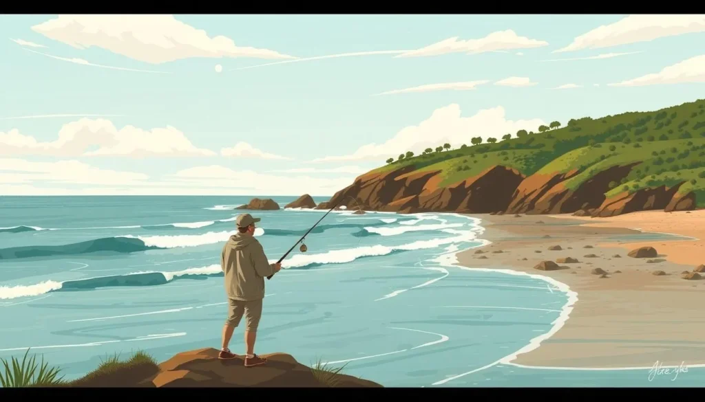 Image of a person fishing in Inverloch