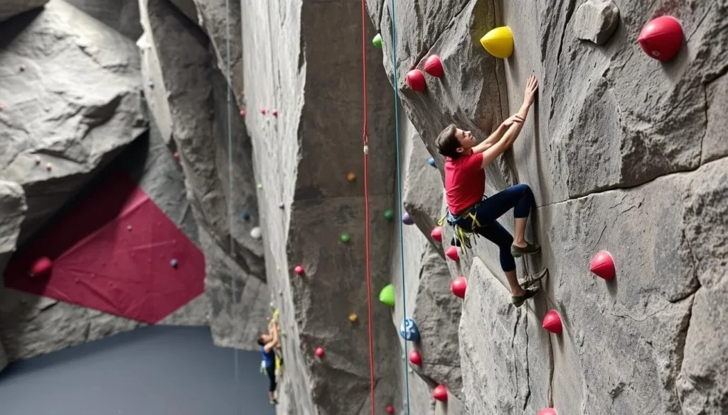 Image of a person rock climbing at The Cliffs in Long Island City