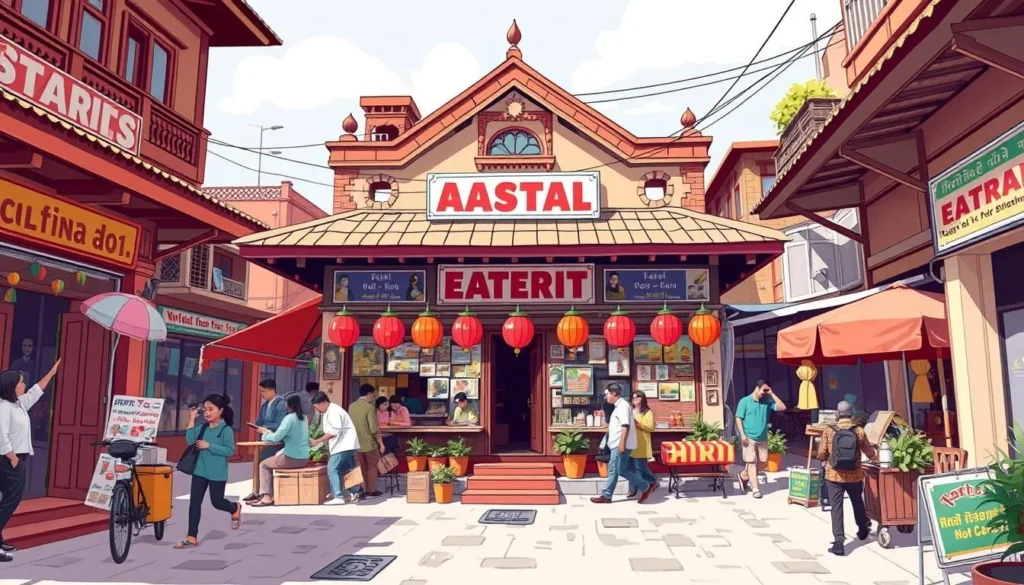 Image of a popular local eatery in Kathmandu