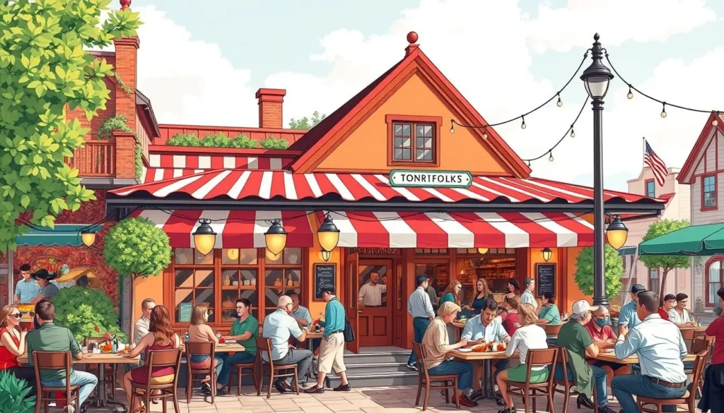 Image of a popular local restaurant in Norfolk