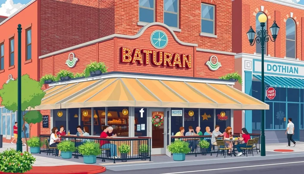 Image of a popular restaurant in downtown Dothan