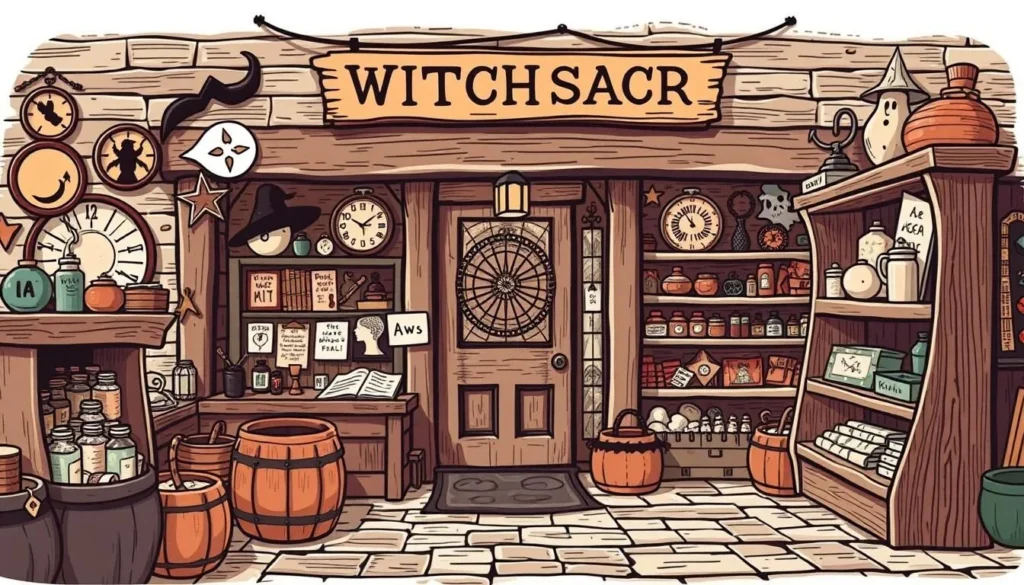 Image of a popular witch shop in Salem, MA