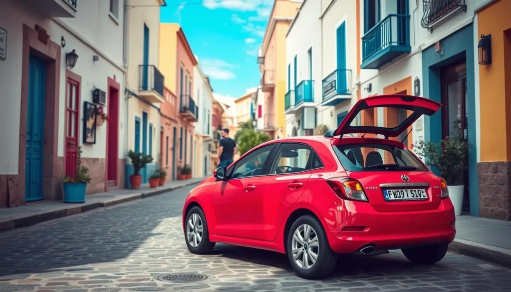 Image of a rental car in Ibiza Town