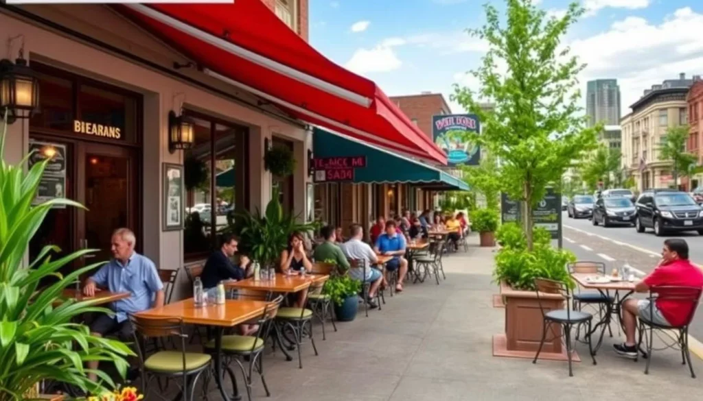 Image of a restaurant on Main Street Beacon with outdoor seating