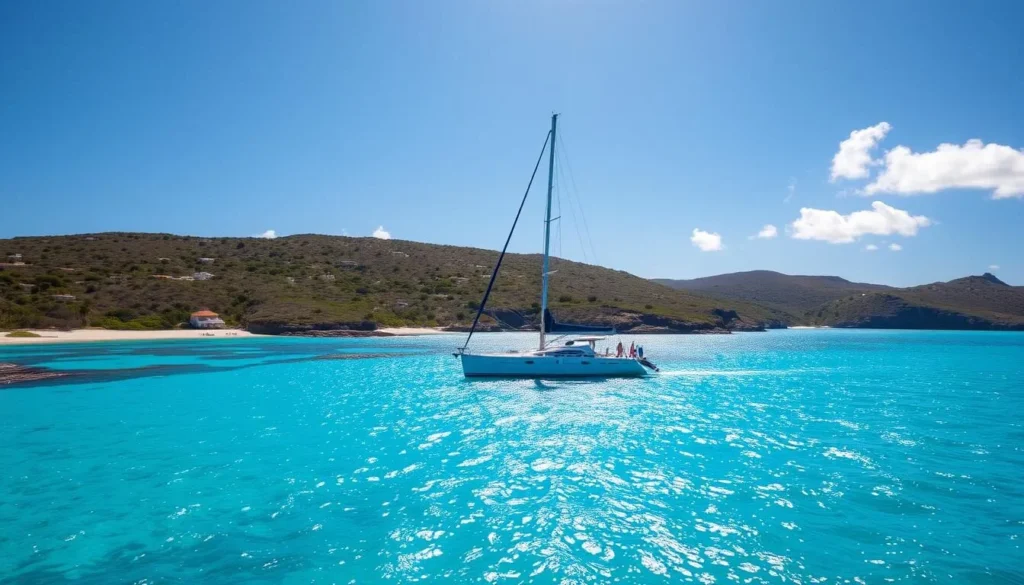 Image of a sailboat in Anguilla's waters