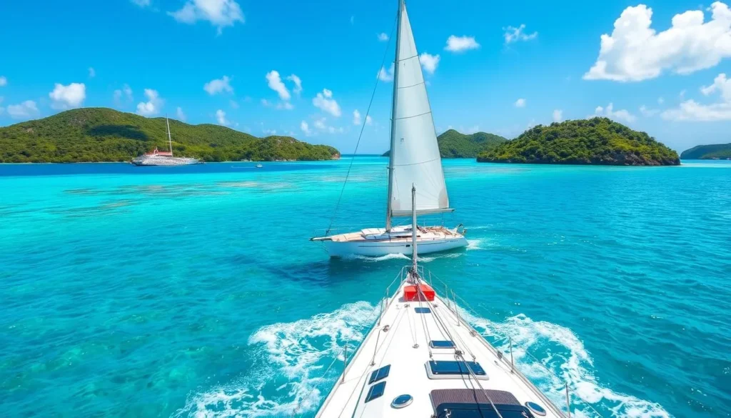 Image of a sailboat in the U.S. Virgin Islands