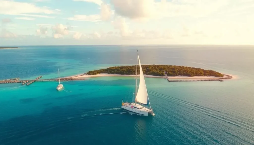 Image of a sailboat near Buck Island