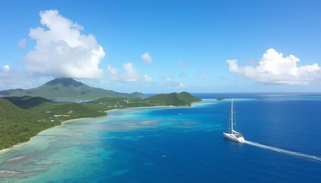 Image of a sailing tour around Petite Martinique