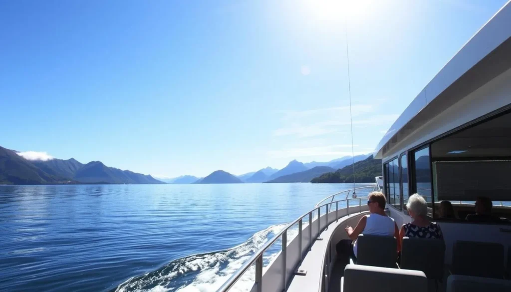 Image of a scenic cruise on Lake Te Anau