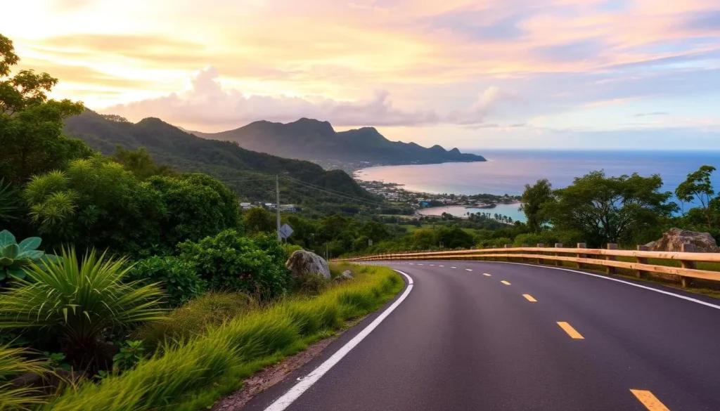 Image of a scenic drive along the coast of Cairns