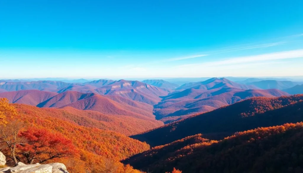 Image of a scenic overlook on the Blue Ridge Parkway with a stunning mountain view