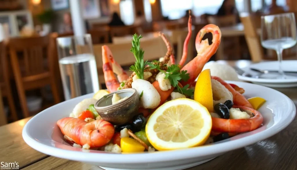 Image of a seafood dish at Sam's Chowder House