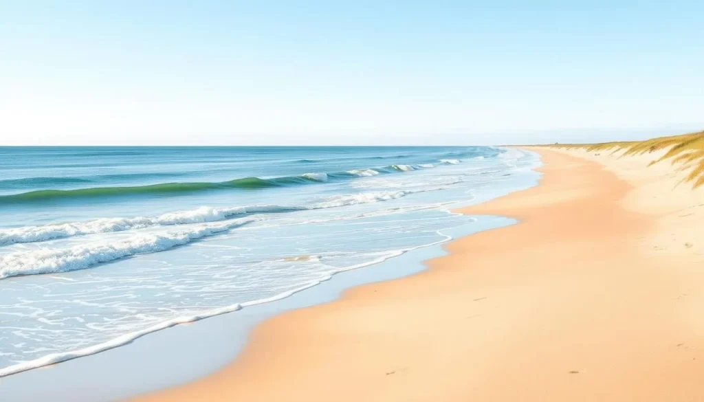 Image of a serene beach on Martha's Vineyard or Nantucket