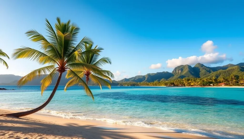 Image of a serene beachfront resort in Tonga Image of a serene beachfront resort in Tonga
