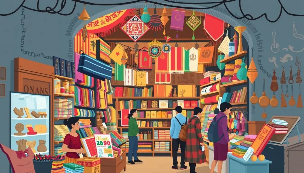 Image of a shop selling Nepali handicrafts in Thamel