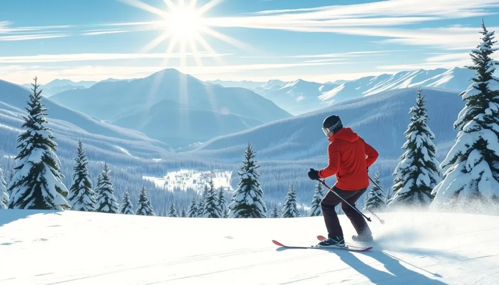 Image of a skier on the slopes of Stowe Mountain Resort