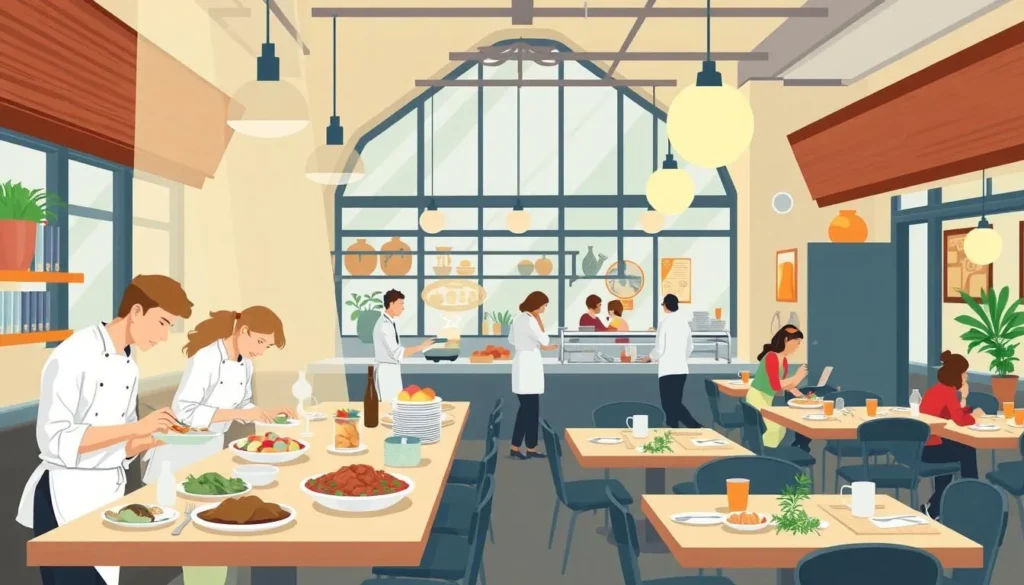 Image of a student-run restaurant at the Culinary Institute of America