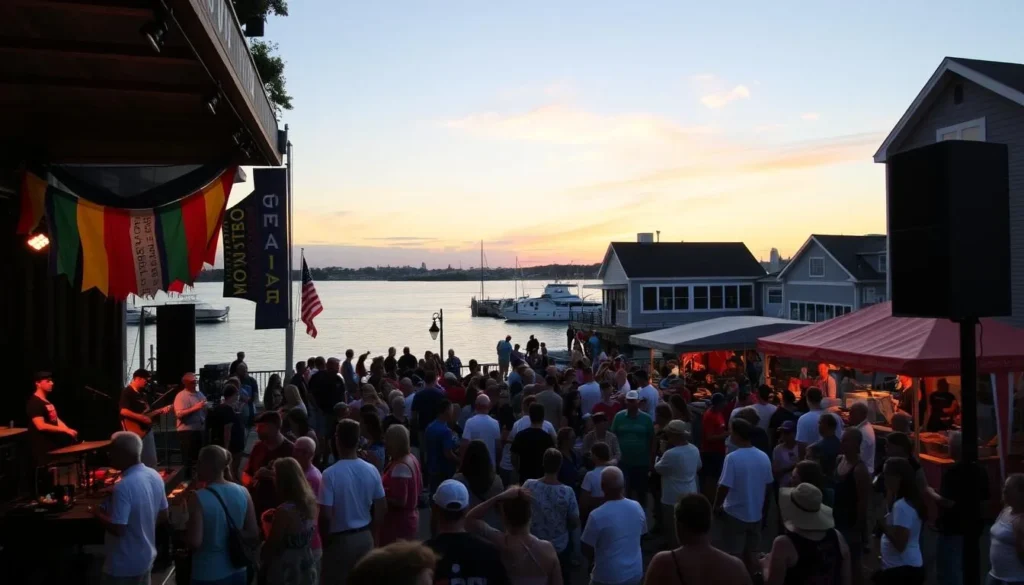Image of a summer concert at Newburyport waterfront