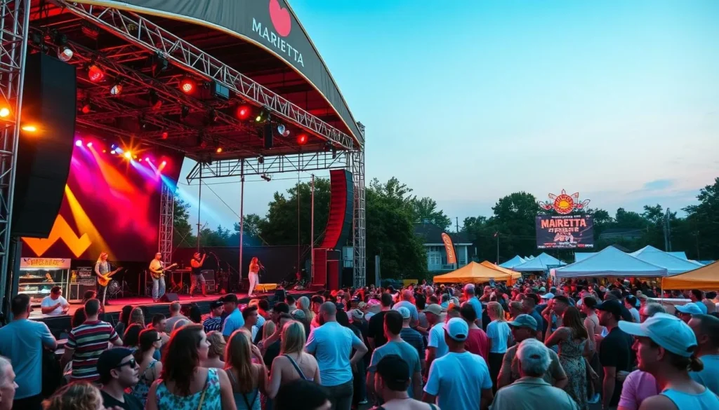 Image of a summer concert in Marietta