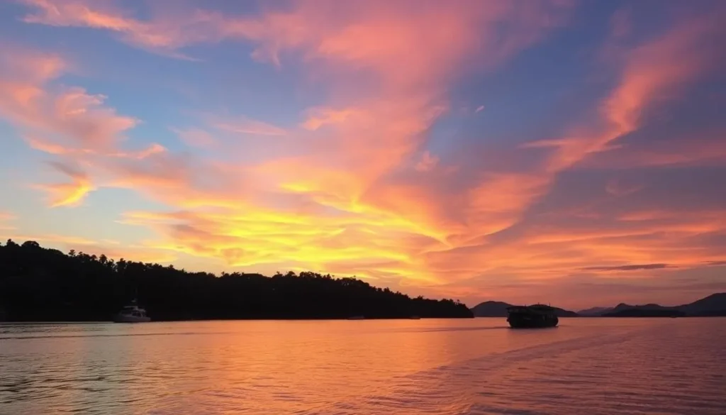 Image of a sunset cruise on Lake Victoria