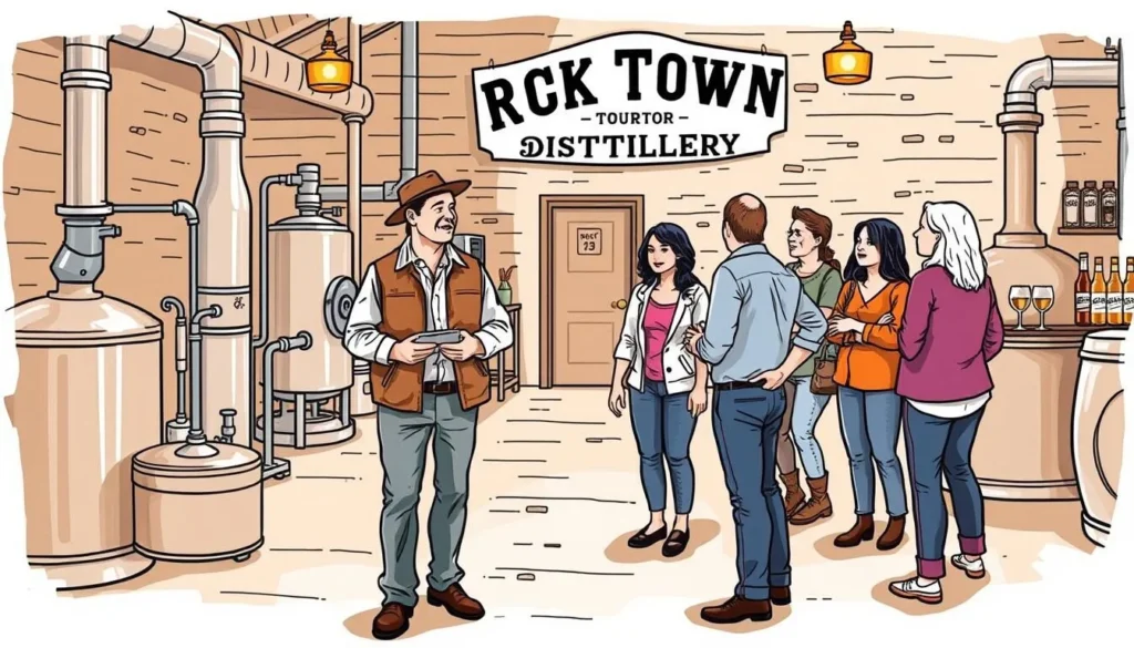 Image of a tour guide at Rock Town Distillery