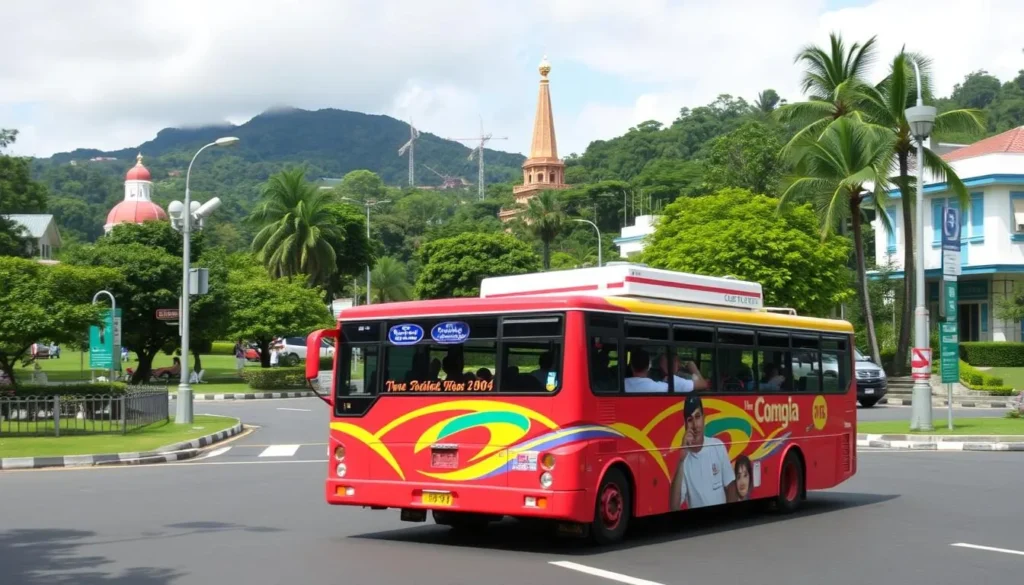 Image of a tourist bus in Cebu