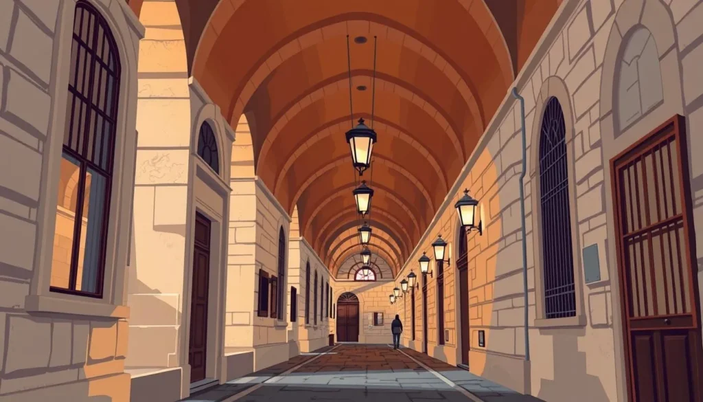 Image of a traboule passageway in Lyon, France