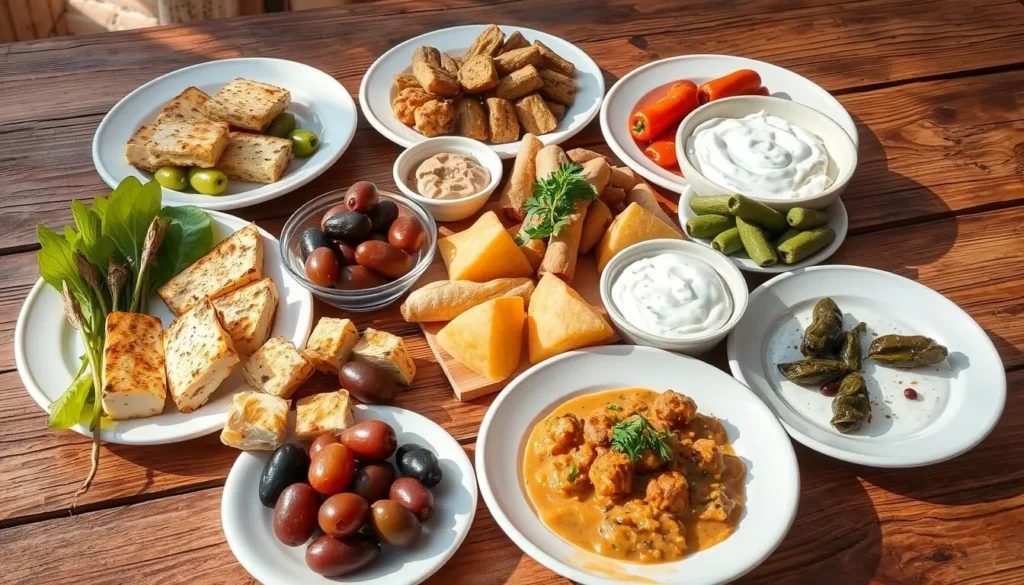 Image of a traditional Cypriot meze meal Image of a traditional Cypriot meze meal
