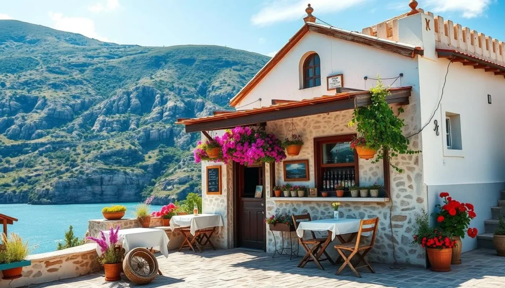 Image of a traditional Greek taverna in a Halkidiki village Image of a traditional Greek taverna in a Halkidiki village