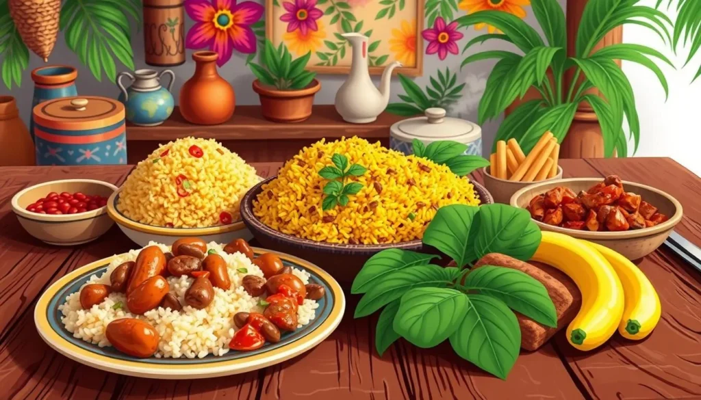 Image of a traditional Haitian meal