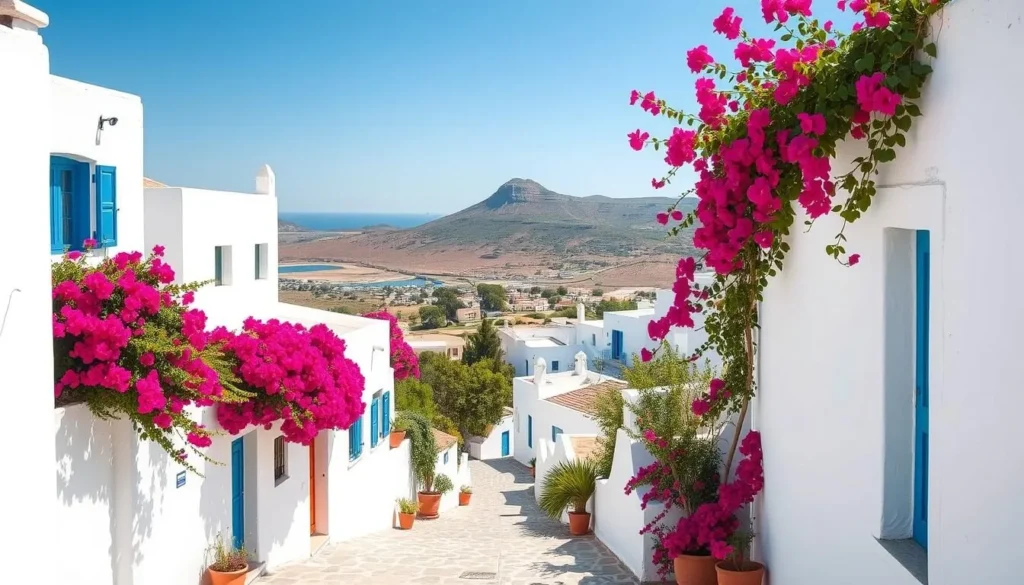 Image of a traditional Ibizan village