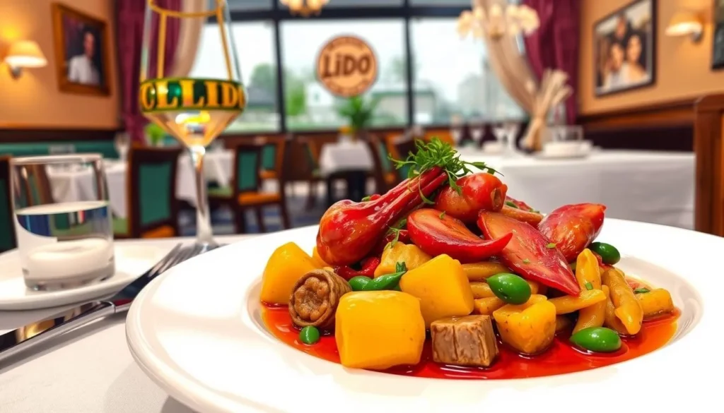 Image of a traditional Latvian dish at LIDO restaurant